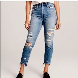 Abercrombie and Fitch High Rise Girlfriend Jeans